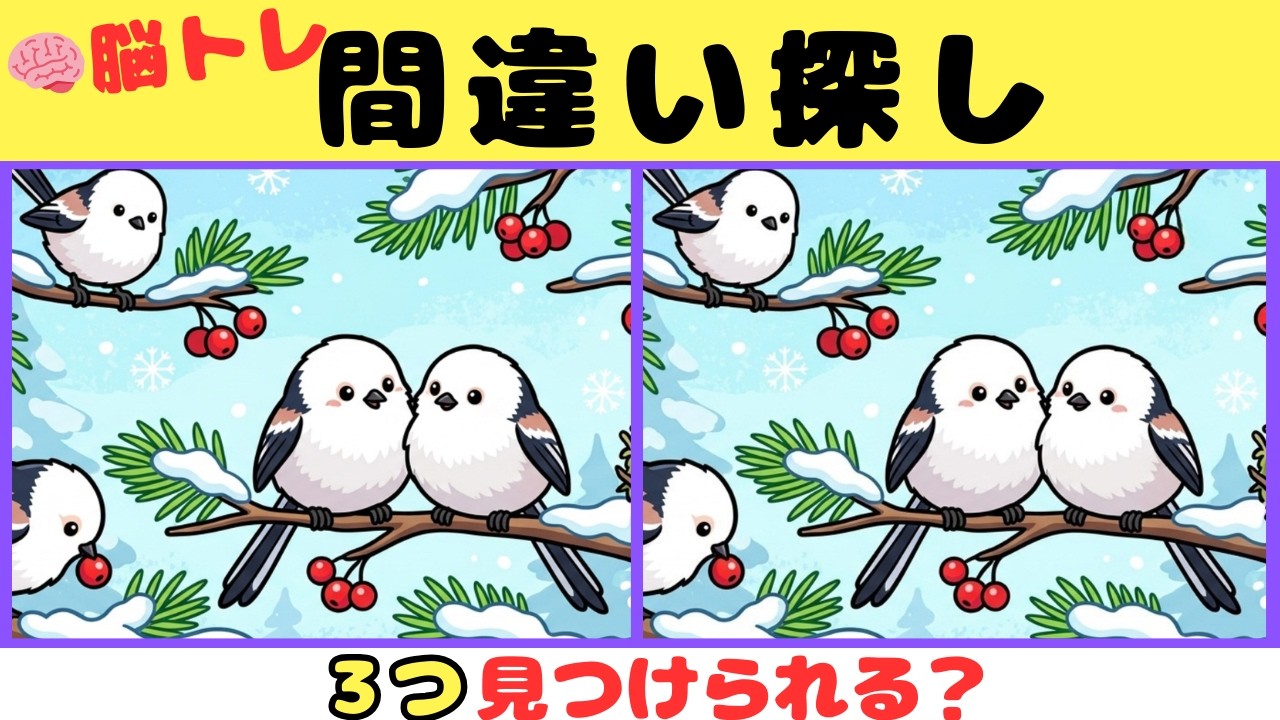 【間違い探しクイズ】見つけたら天才！！３つの間違いを探そう【脳トレ】 #45