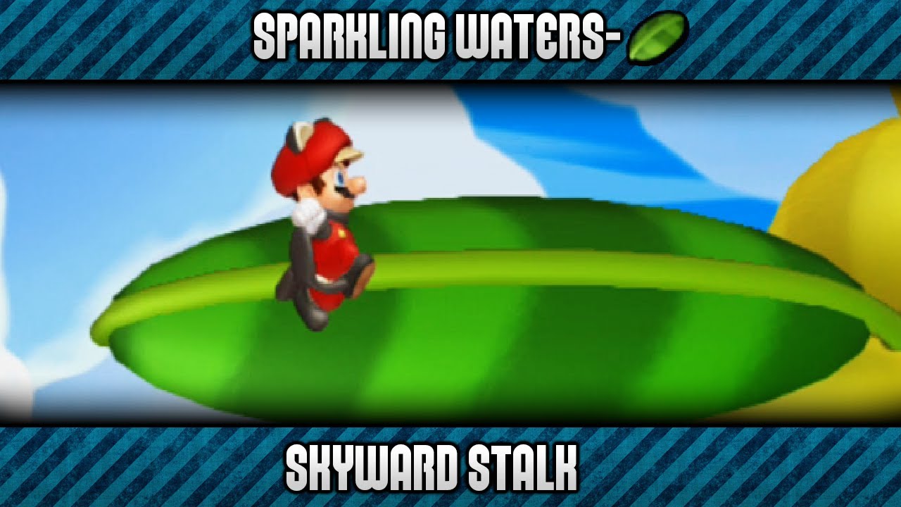 New Super Mario Bros. U 100% - Sparkling Waters-Leaf: Skyward Stalk