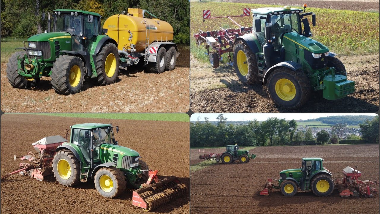 John Deere Power !!!  (7530/6230r)  Grubbern, Gülle Fahren, Säen