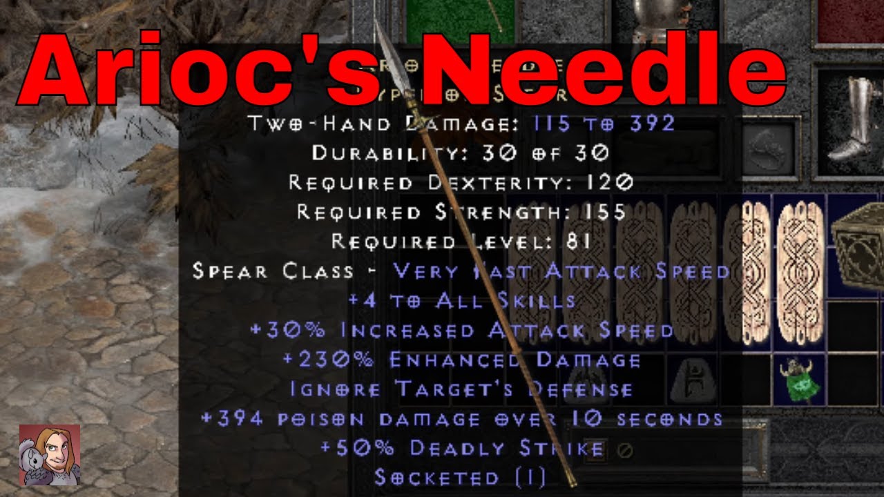 D2R Unique Items - Arioc's Needle (Hyperion Spear)
