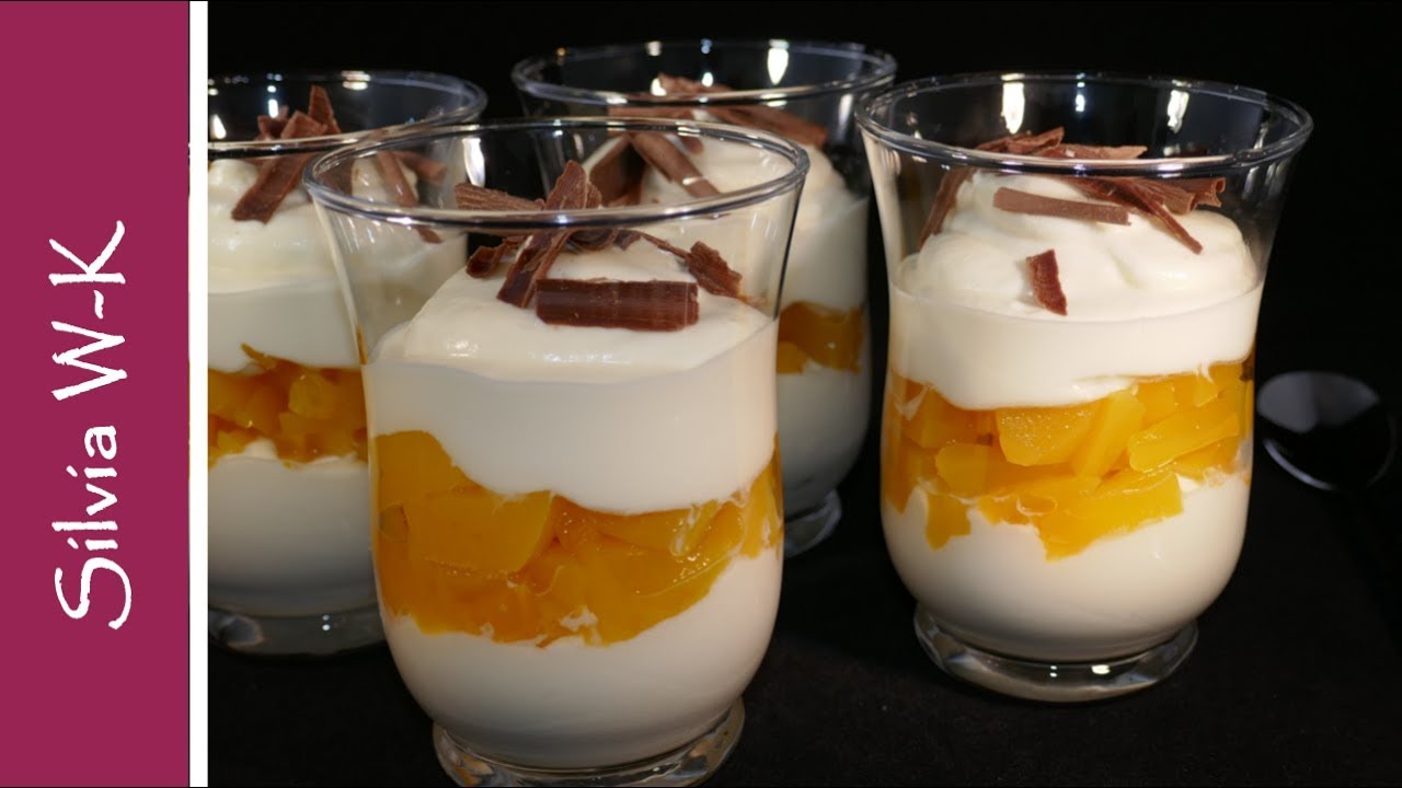 Blitzdessert / Pfirsich / ohne Gelatine / Dessert