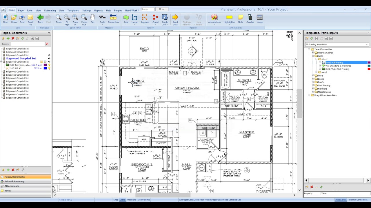 Bid Pro Framing for Planswift Wall Framing