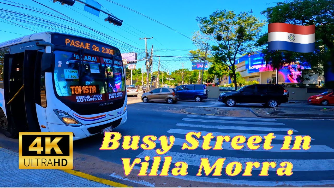🇵🇾 Busy Street in Villa Morra, Asuncion, Paraguay