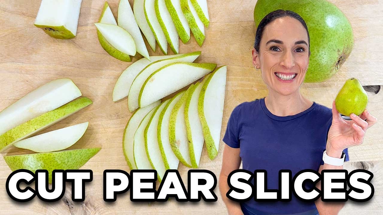 How to Cut a Pear into Slices for the School Lunchbox