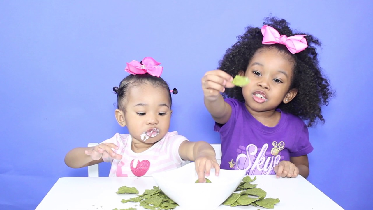 Kids Try Spinach & Kale Chips With Yogurt 🤢 | Kids vs Food