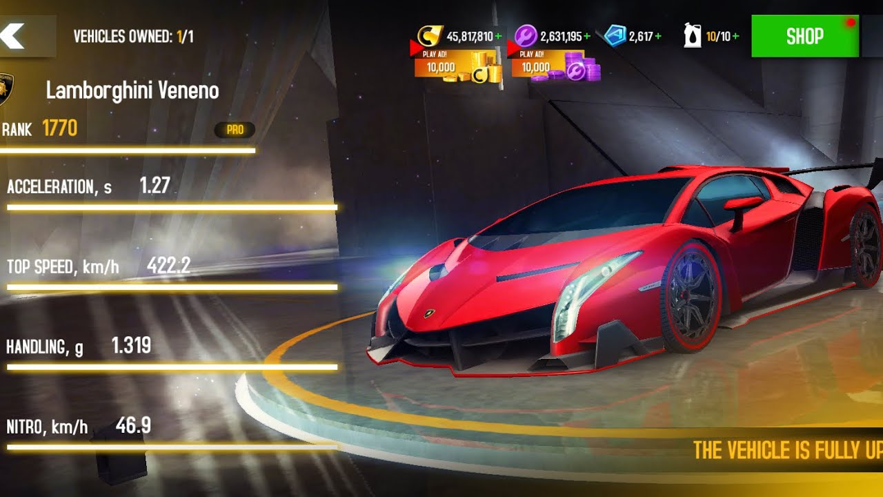 Полностью модернизированный Lamborghini Veneno ❤️ — многопользовательский тест | Asphalt 8