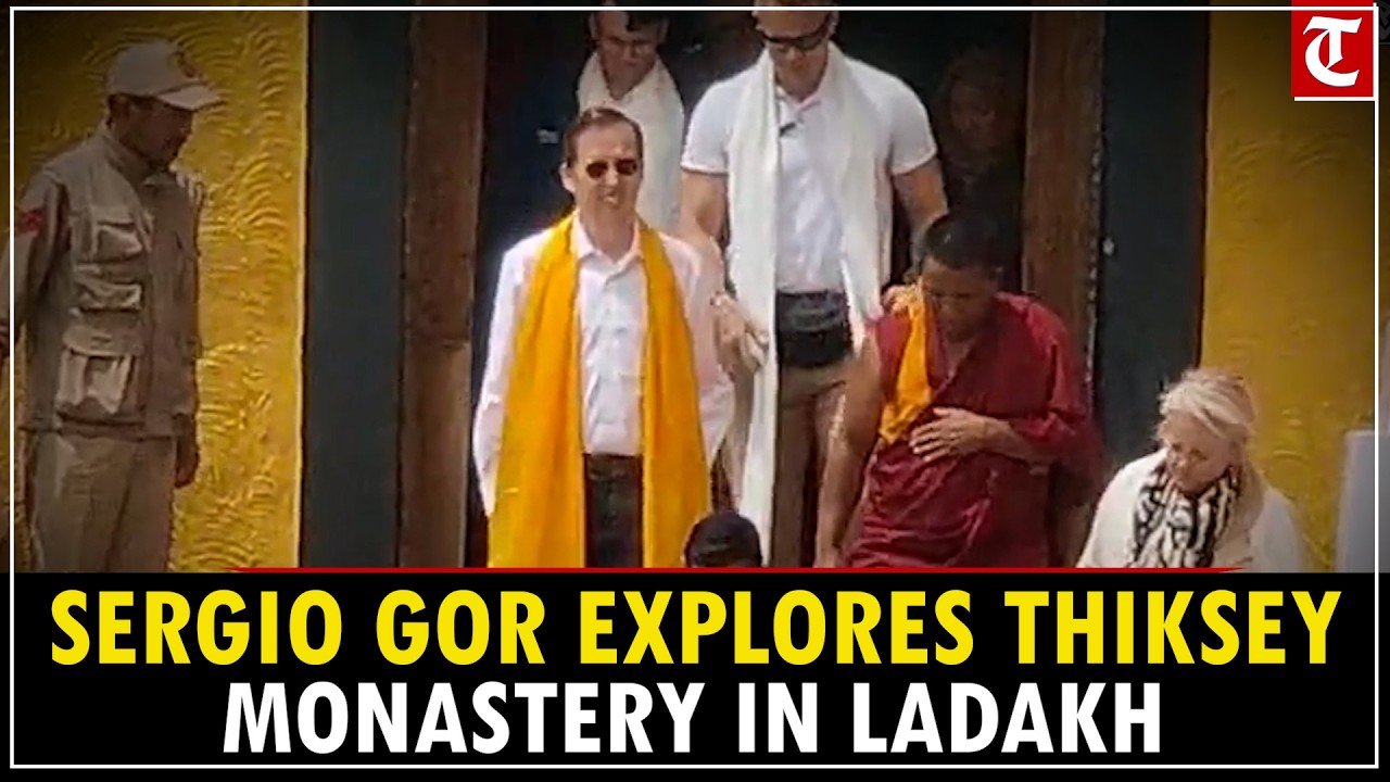 US Envoy Sergio Gor Visits Thiksey Monastery in Ladakh, Explores Buddhist Heritage