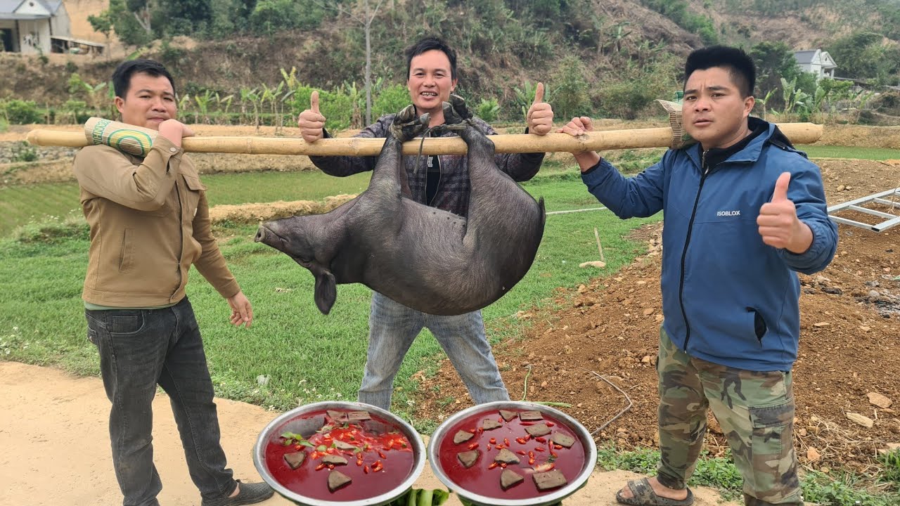 Xuống thăm nhà mới chú Anh ăn món lợn tên lửa | Nhịp Sống Tây Bắc