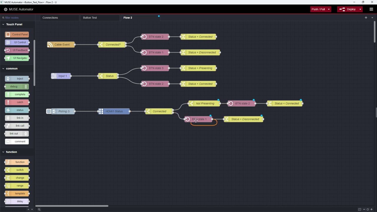 AMX MUSE Automator | Working with Multi-State Buttons