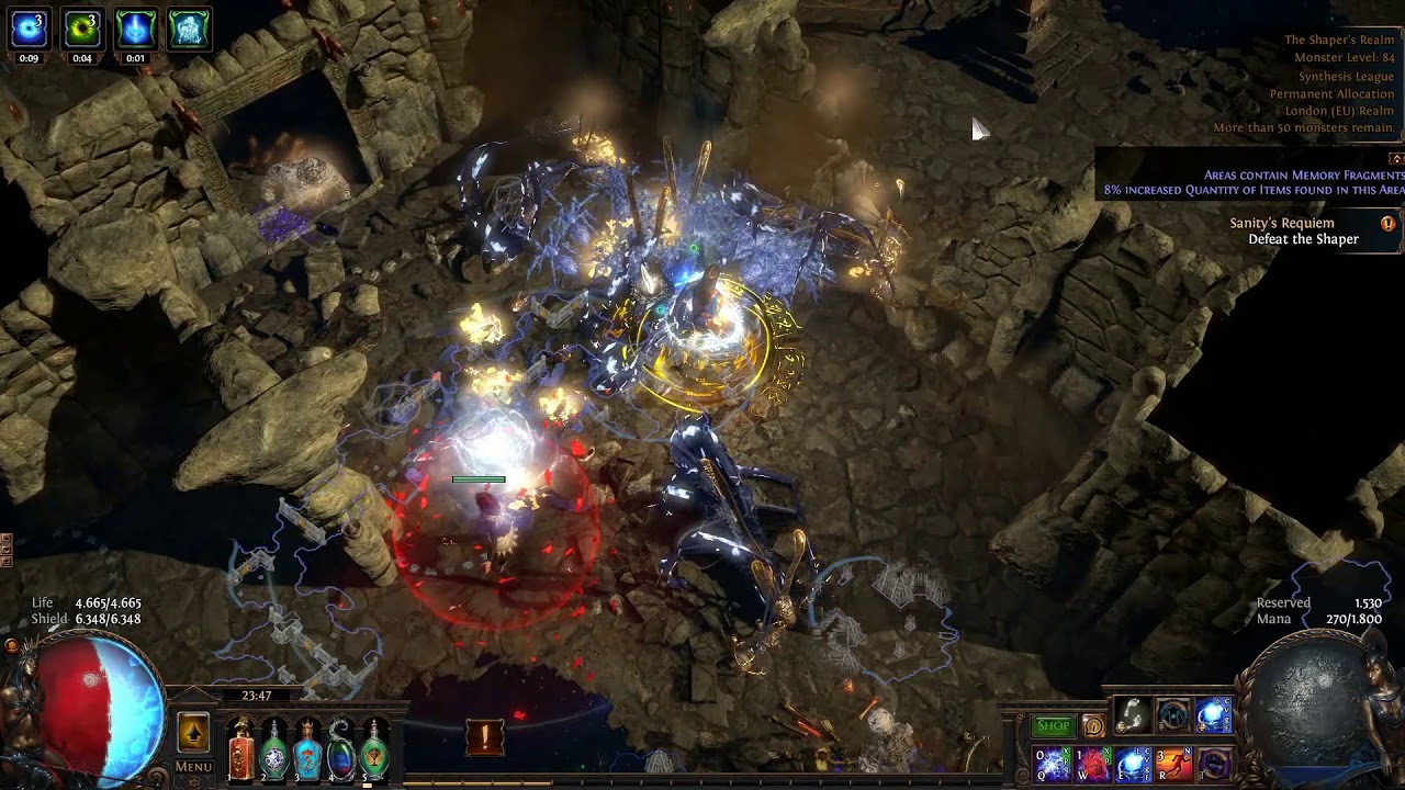 3.6 Shaper deathless with ELECTRIC SUN (Orb of Storms + Spark Build)