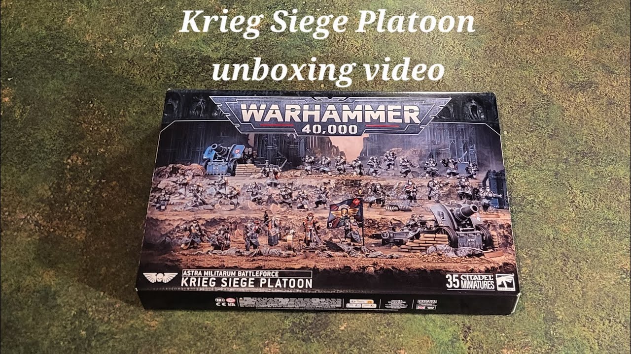 Видео распаковки набора Warhammer 40K: War Siege Platoon