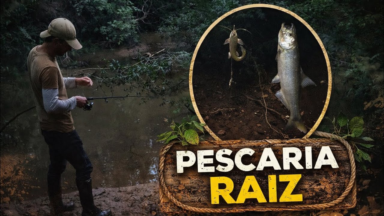 Fomos de FUSCA pescar no BARRANCO do rio! (Pescaria RAIZ)