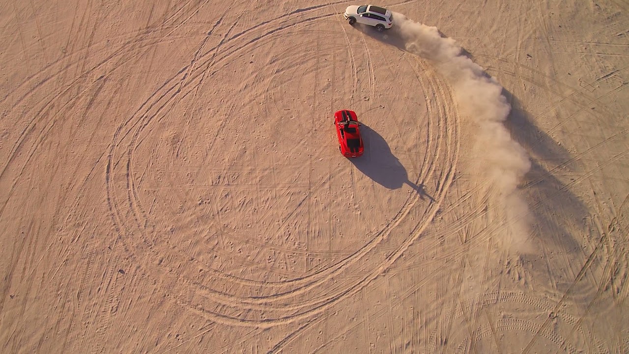 Excellent Car Driving on the Desert. Copyright free video.