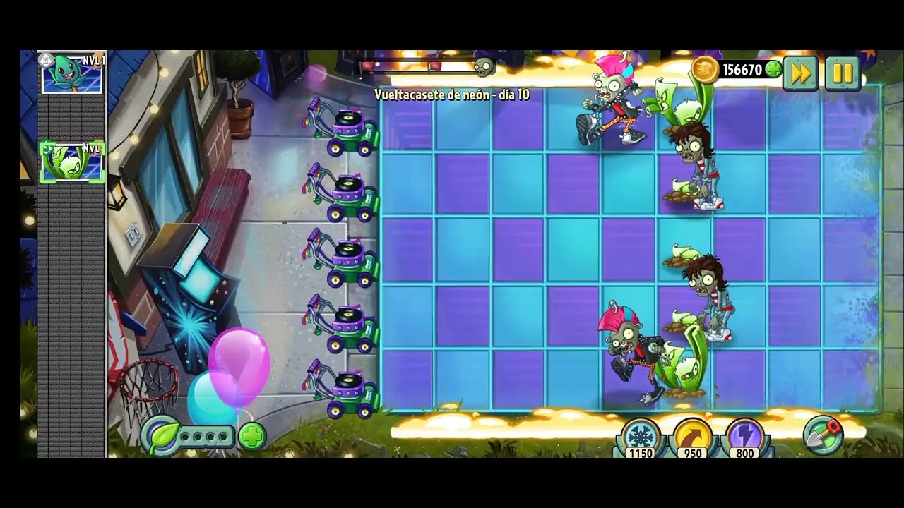 Plantas vs Zombies 2 Vueltacasete de neon-Día 10