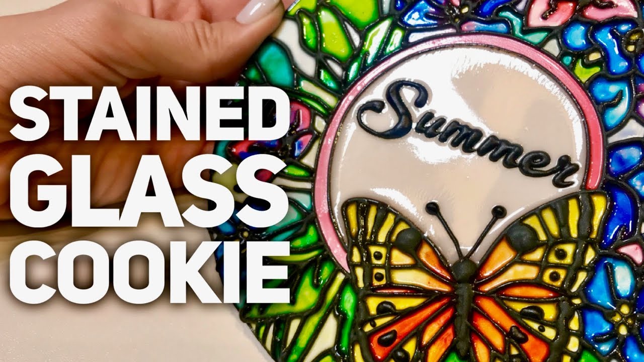STAINED GLASS royal icing COOKIE | Cookie decorating video | TaleCookies by Tanya Dur