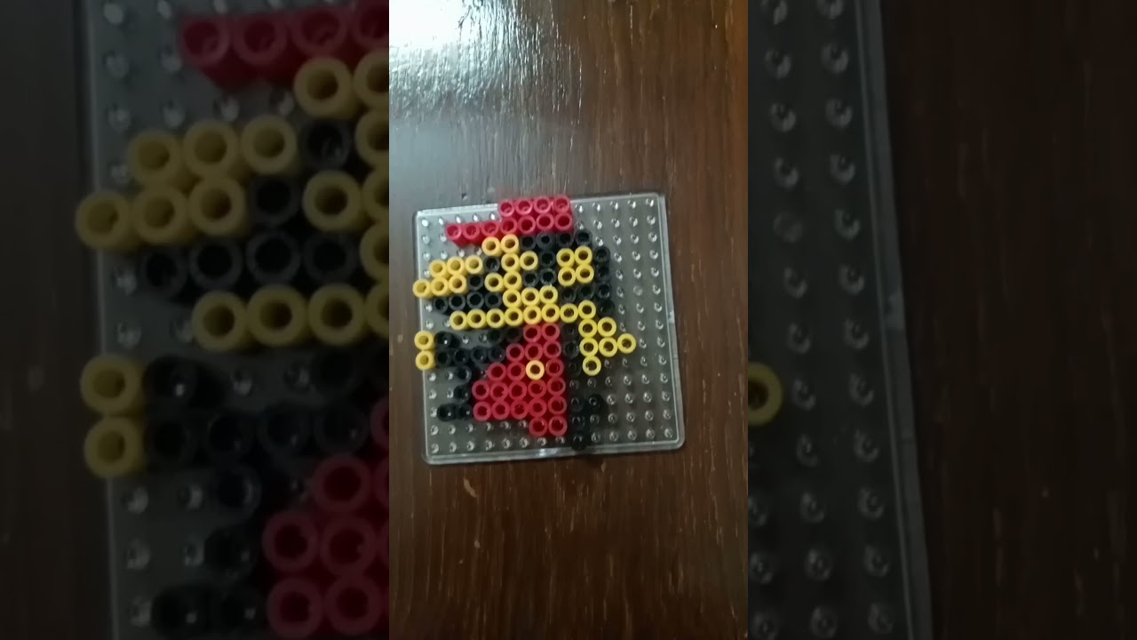 Mario with perler beads #createwithhajara #mario #pixelart #perlerbeads #brovideo #retrogames