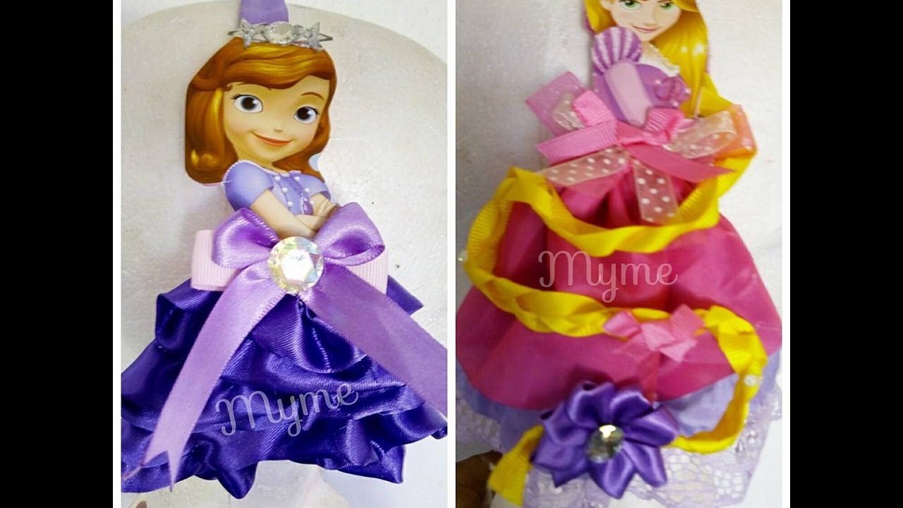 DISNEY PRINCESS HAIRBOWS/ DIADEMAS DE LAS PRINCESAS DISNEY TUTORIAL
