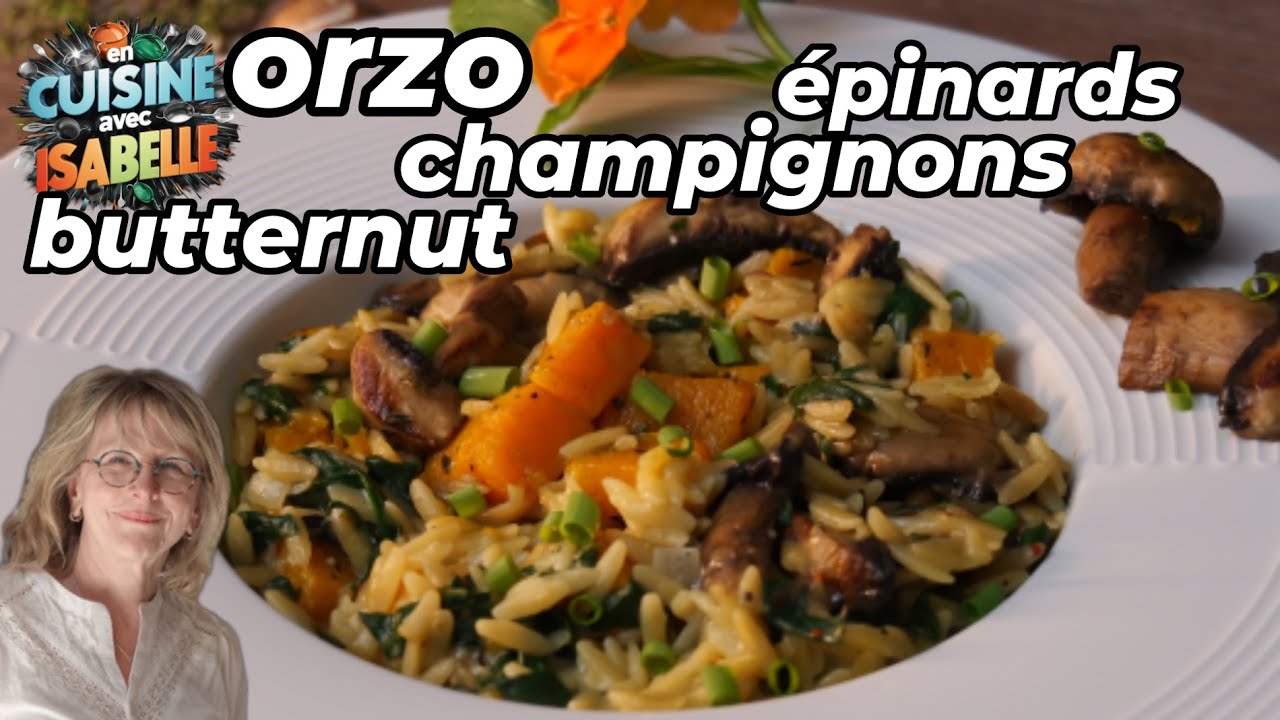 Recette d’automne : orzo, butternut & champignons