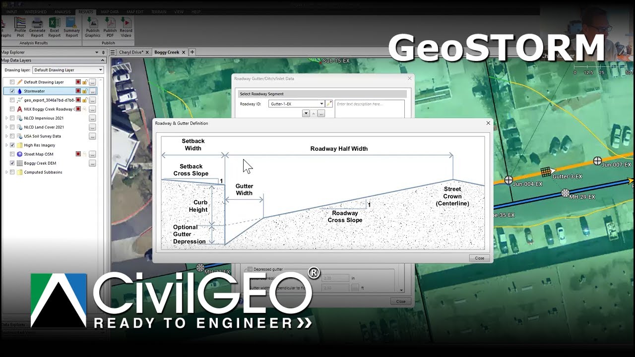 Defining Roadway Gutters, Roadway Ditches, and Stormwater Inlets in GeoSTORM | CivilGEO