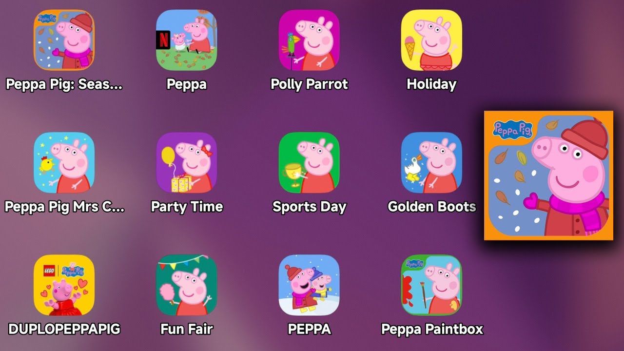 Peppa Pig: Времена года Осень и Зима — Обзор игрового процесса для Android — Изучаем времена года...