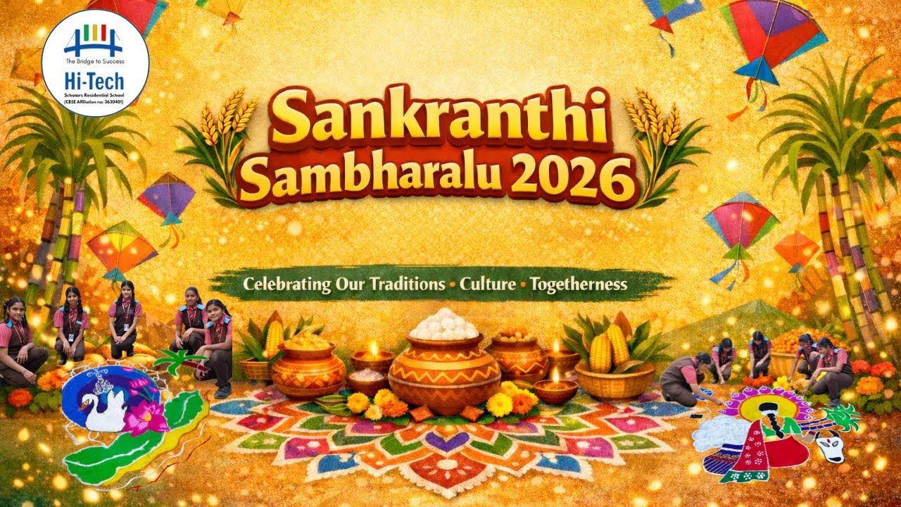 Hi-Tech Scholars Residential High School Sankranthi & Pongal Celebrations 2026 🌾🪁