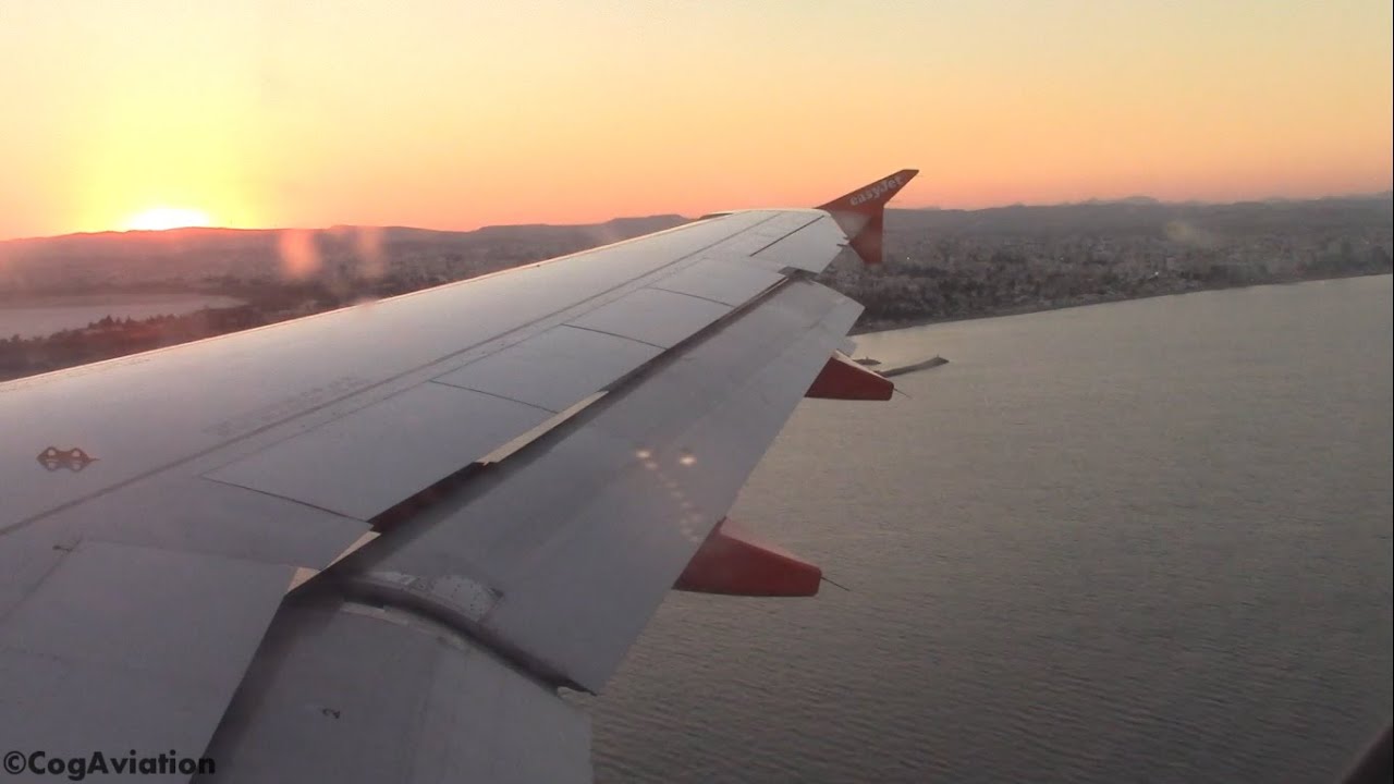 easyJet A320 - Sunset Landing at Larnaca *Includes a visit to the Cockpit!