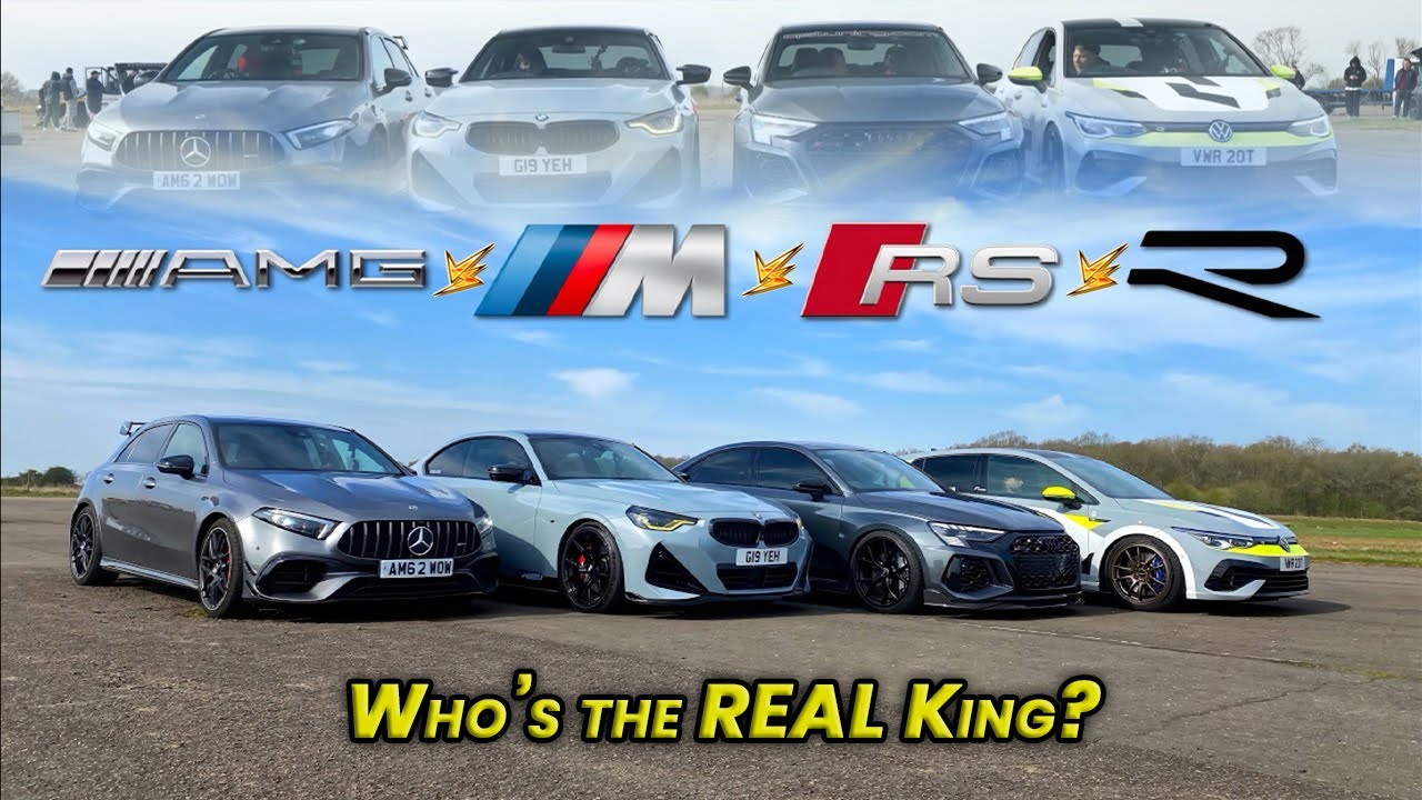 M240i vs Golf R vs RS3 vs A45S &ndash; Who&rsquo;s the REAL King? #dragrace