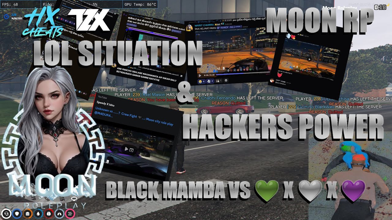 අවදානෙ දෙමු 😅🤣  REPLAY KISS 😘| BLACK MAMBA VS 🤍x💜x💚 | CHAMMA GAMER | MOON RP @Ishu_Gunarathne