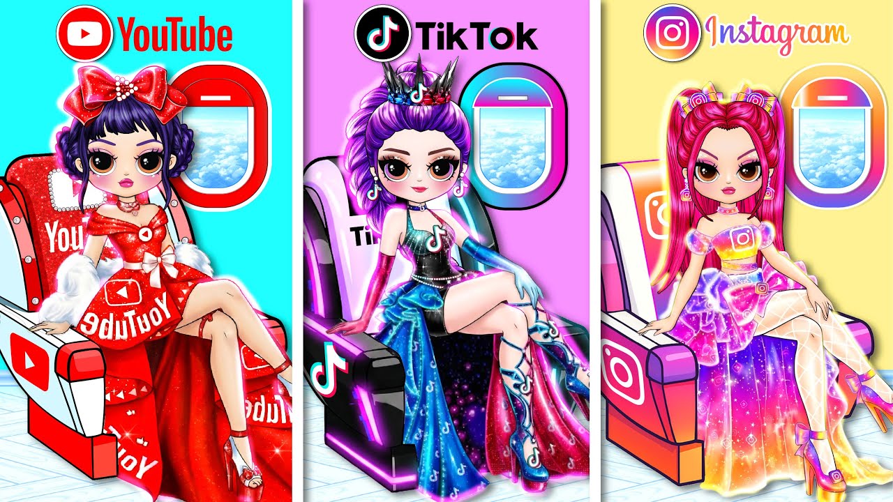 K-Pop Demon Hunters: Social Media Prom Dress Glow Up for Huntrix | Best DIY Fashion Paper Dolls