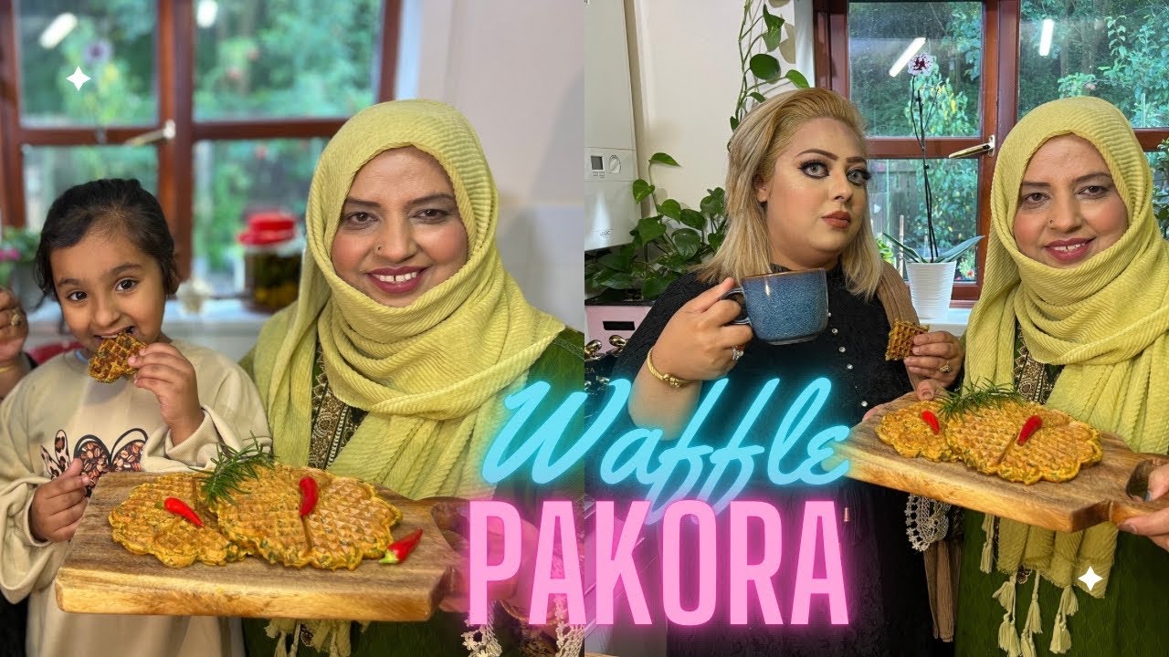 Waffle Pakora | Fat Free Pakora | Mother and Daughter | Reflexion Family Vlogs | Cooking
