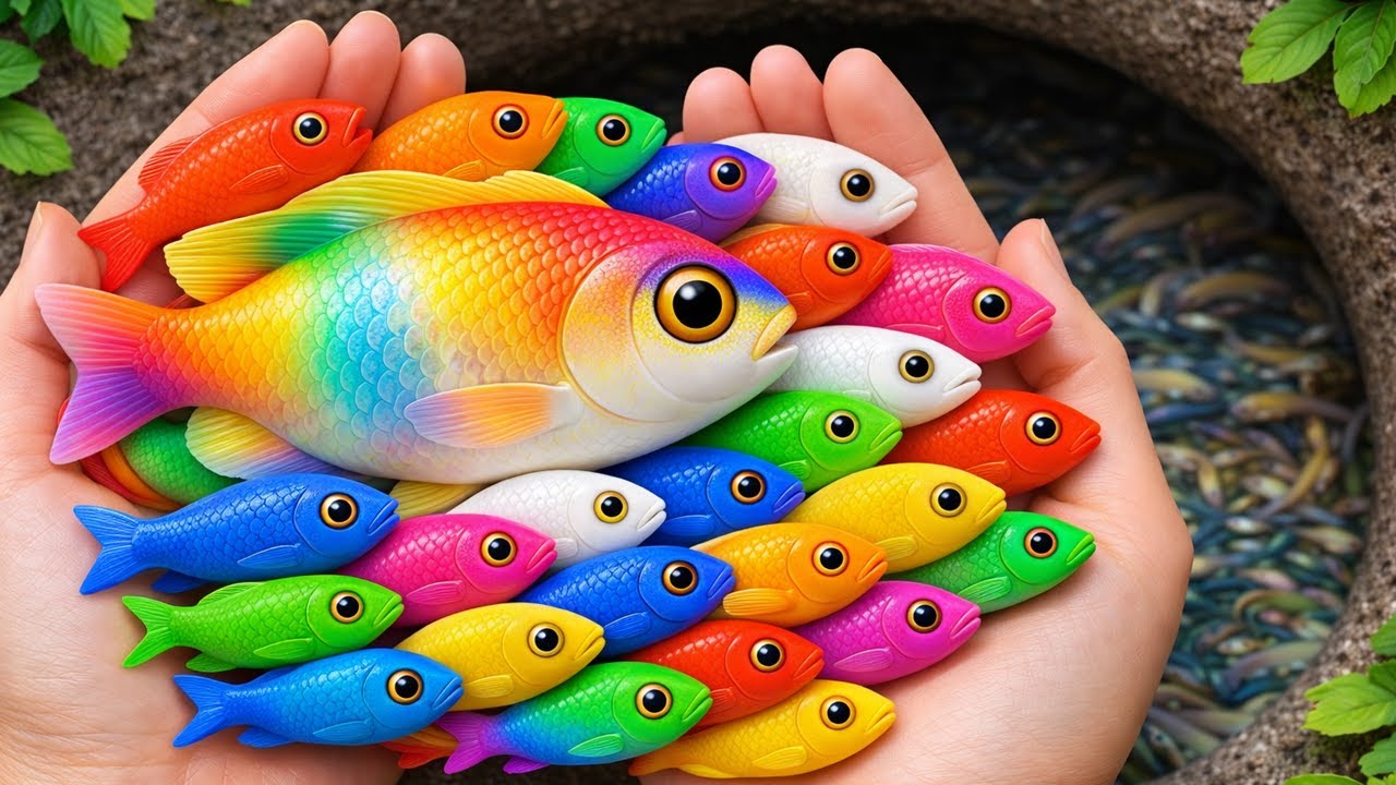 169 Fishing | Catch beautiful aquarium fish in small pond baby turtles, koi, guppies red, molly fish