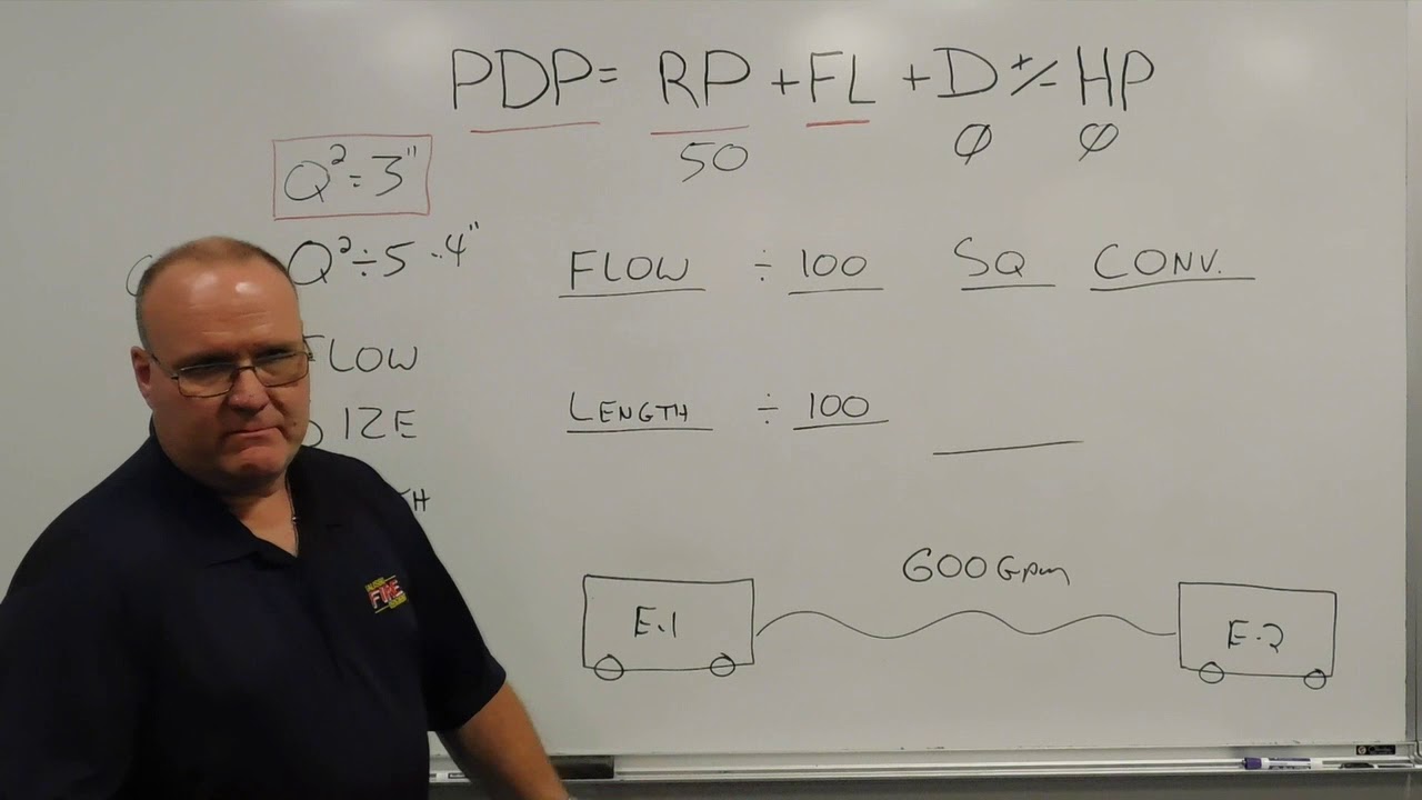 Calculating friction loss in a relay with 4 inch hose