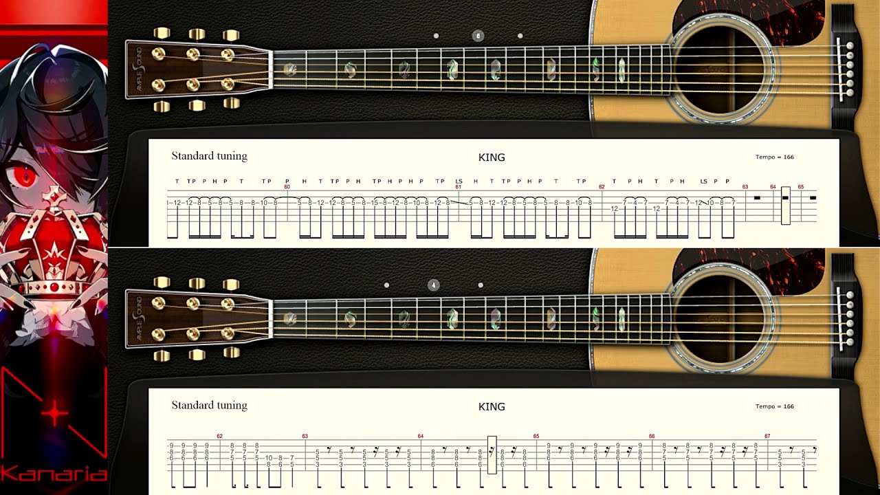 【TAB譜】KING / Kanaria【Twin Guitar Arrange】