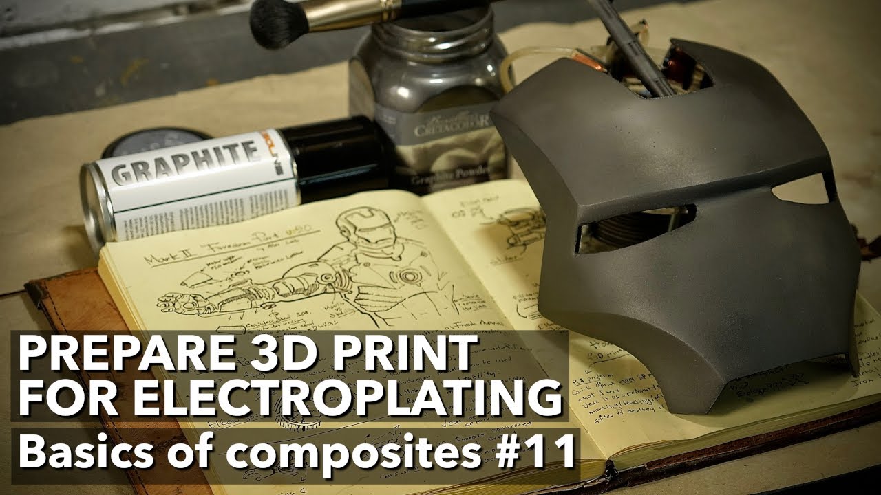 #11 How to prepare 3D printed part for electroplating without copper paint. Basics of composites.