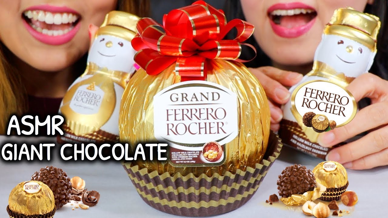 ASMR GRAND FERRERO ROCHER CHOCOLATE 페레로로쉐 초콜릿 리얼사운드 먹방 チョコレートcoklat चॉकलेट | Kim&Liz ASMR