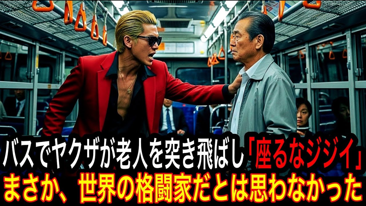 【逆転劇】バスでヤクザに突き飛ばされた老人、その正体は世界を渡った格闘家だった