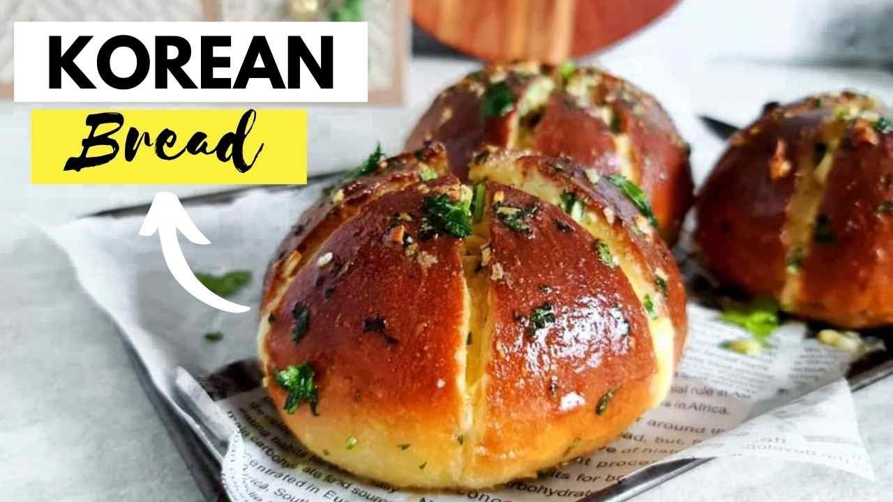 {Без яиц} Корейский чесночный хлеб с сыром и сливками | Корейская уличная еда