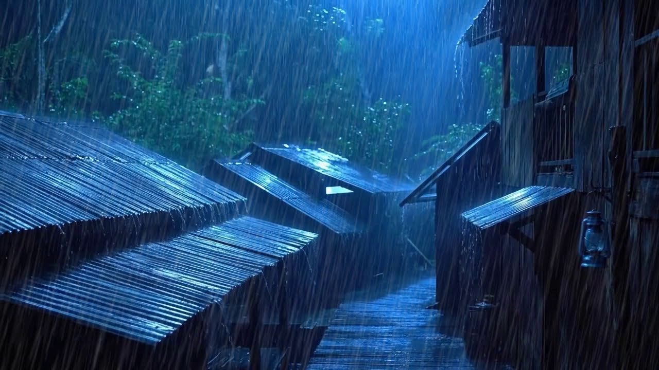 Rain Sounds for Sleeping - 99% Instantly Fall Asleep Fast with Relaxing Rain and Thunder at Night