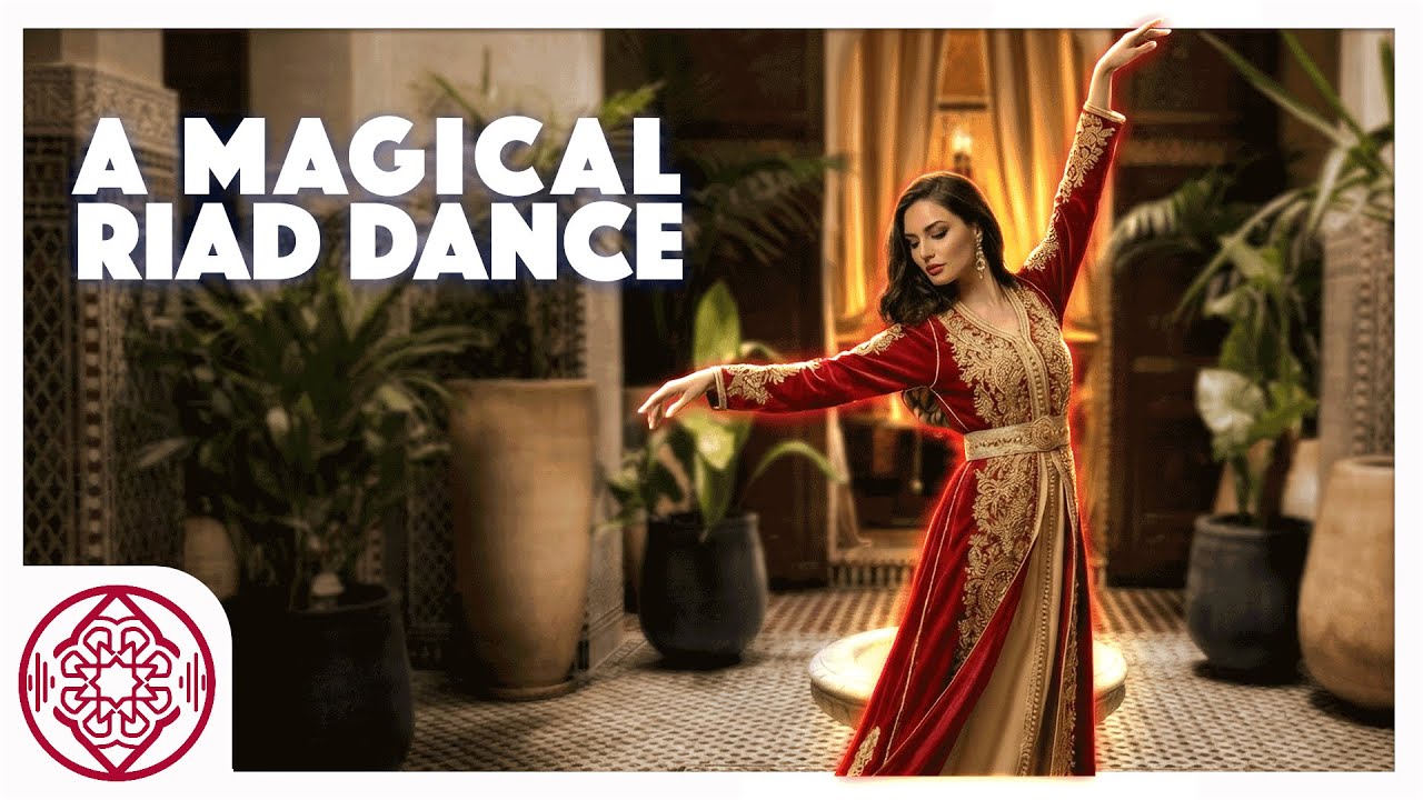 A Magical Riad Dance | Relaxing Moroccan Soft House & Chaabi (Qraqeb & Frame Drum)