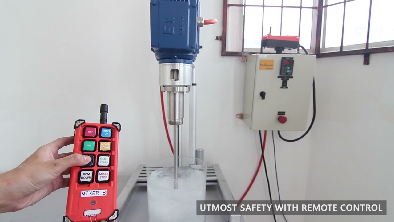 Explosion Proof Lab High Speed Disperser HSD2103 with electrical lifting and fire resistant cabling