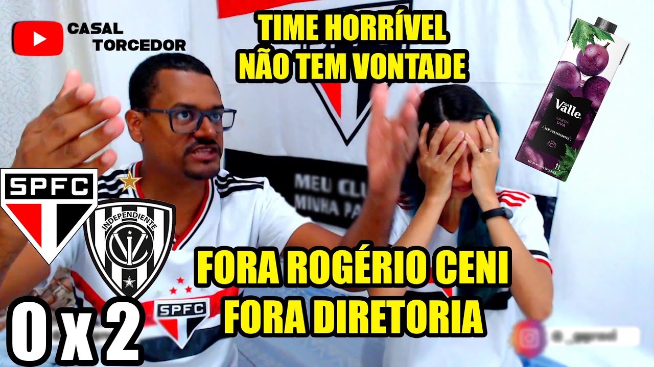 REACT SAO PAULO 0 X 2 INDEPENDIENTE DEL VALLE - VERGONHA, TIME PIPOQUEIRO 🤬🤬