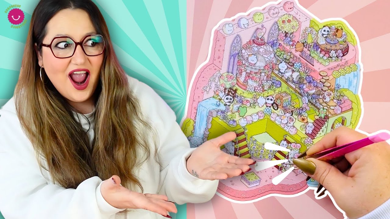 💥Este ESCENARIO de STICKERS me ENGANCHÓ por casi 3 HORAS 🫣💗 KIT VIRAL de Pegatinas 3D kawaii 😌🩷