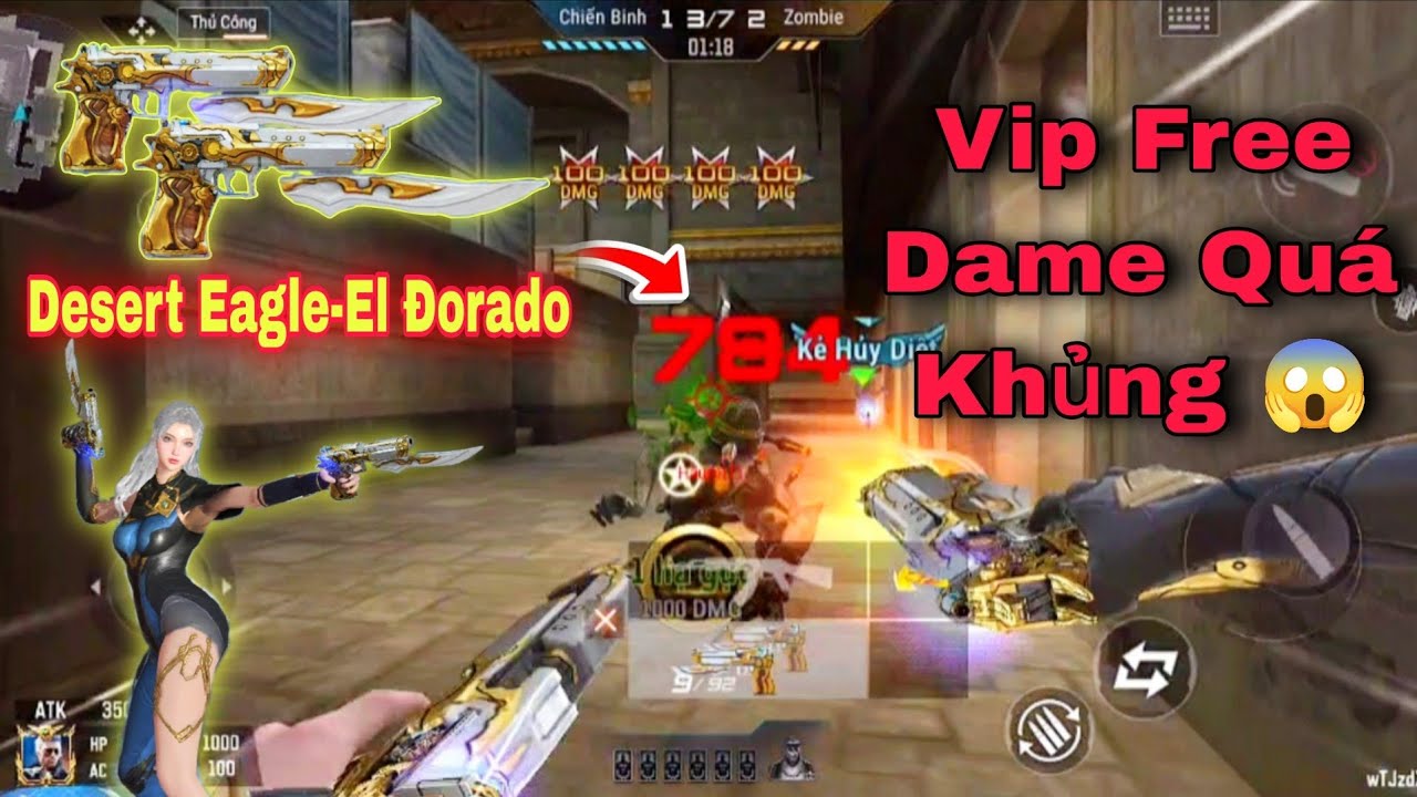 CF Mobile | Vip Free D-E El Dorado Săn Zombie Quá Cháy 🔥