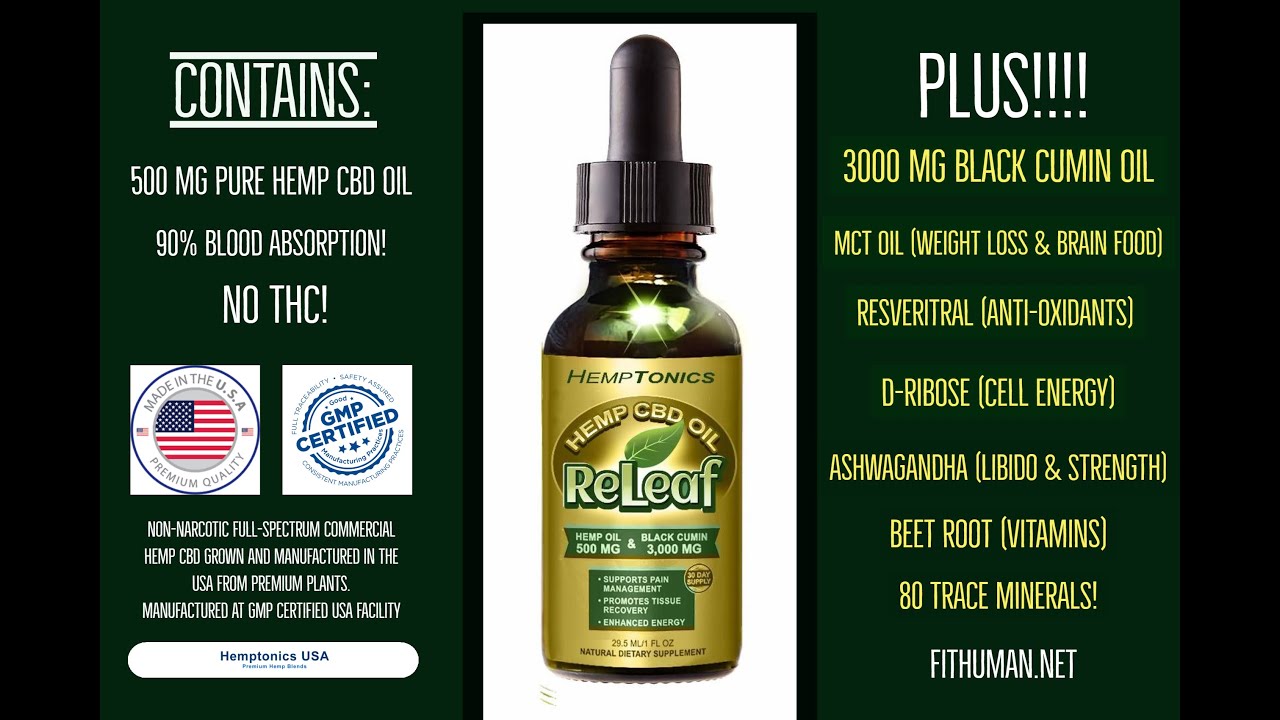 Releaf Blend Black Cumin Hemp CBD with Other Powerful Ingredients