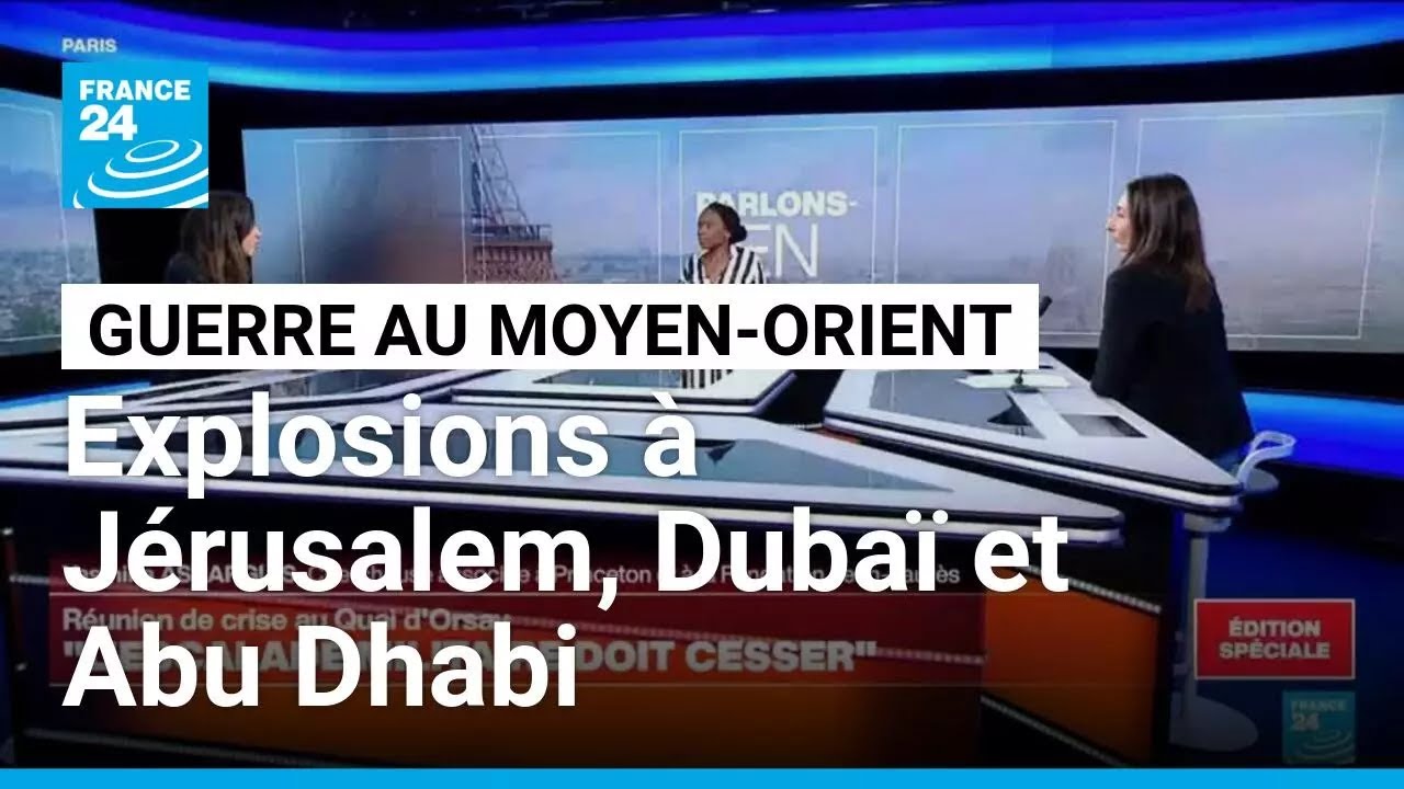 Guerre au Proche-Orient : explosions à Jérusalem, Dubaï et Abu Dhabi • FRANCE 24