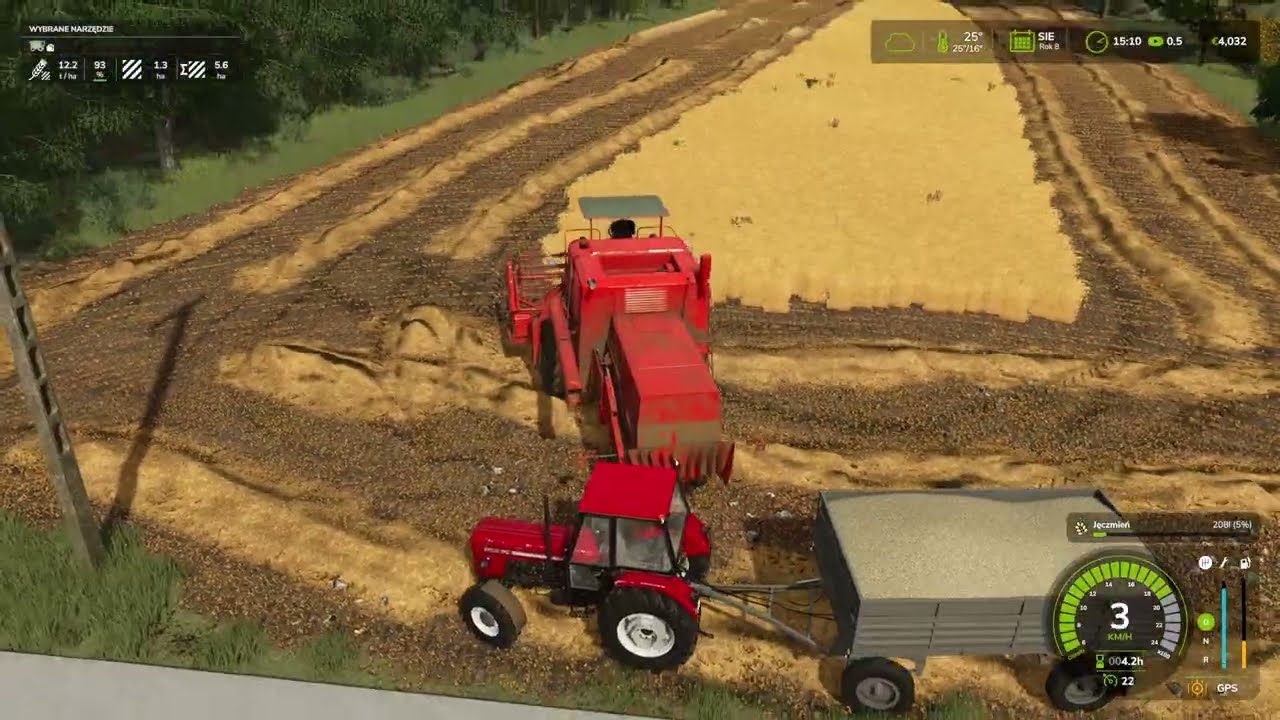 Żniwa i prawosowanie Fs25 Szpakowo #75 timelapse Farming simulator 2025