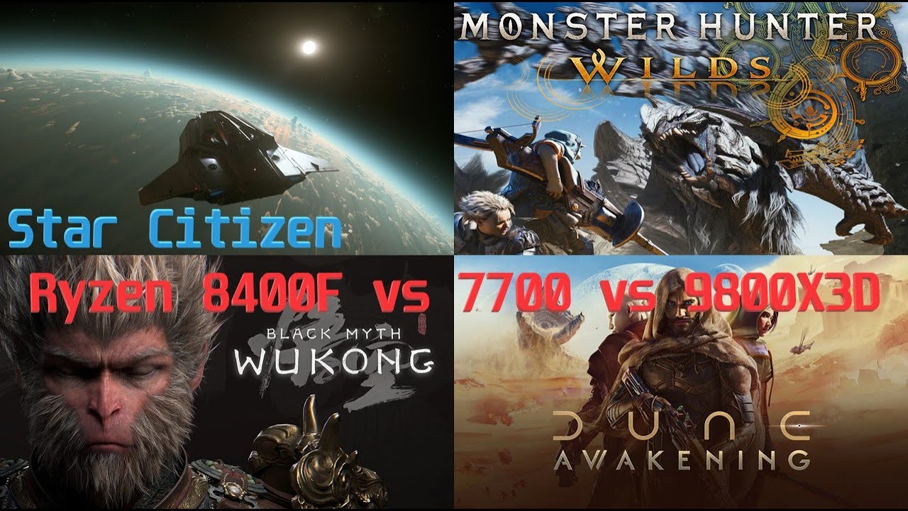 9800X3D vs 7700 vs 8400F - Fastest to Slowest CPU on AM5 - Star Citizen 2025