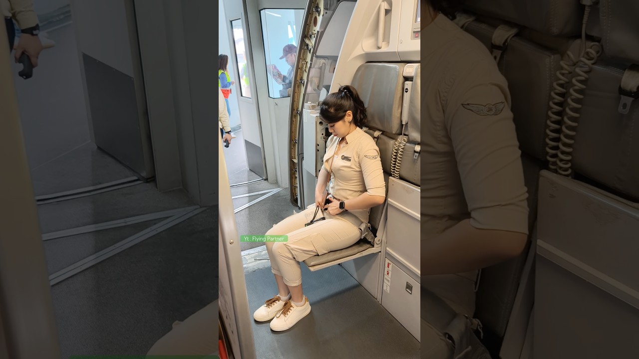Pramugari Cantik Super Air Jet dalam Pesawat Saat Persiapan Sebelum Proses Boarding