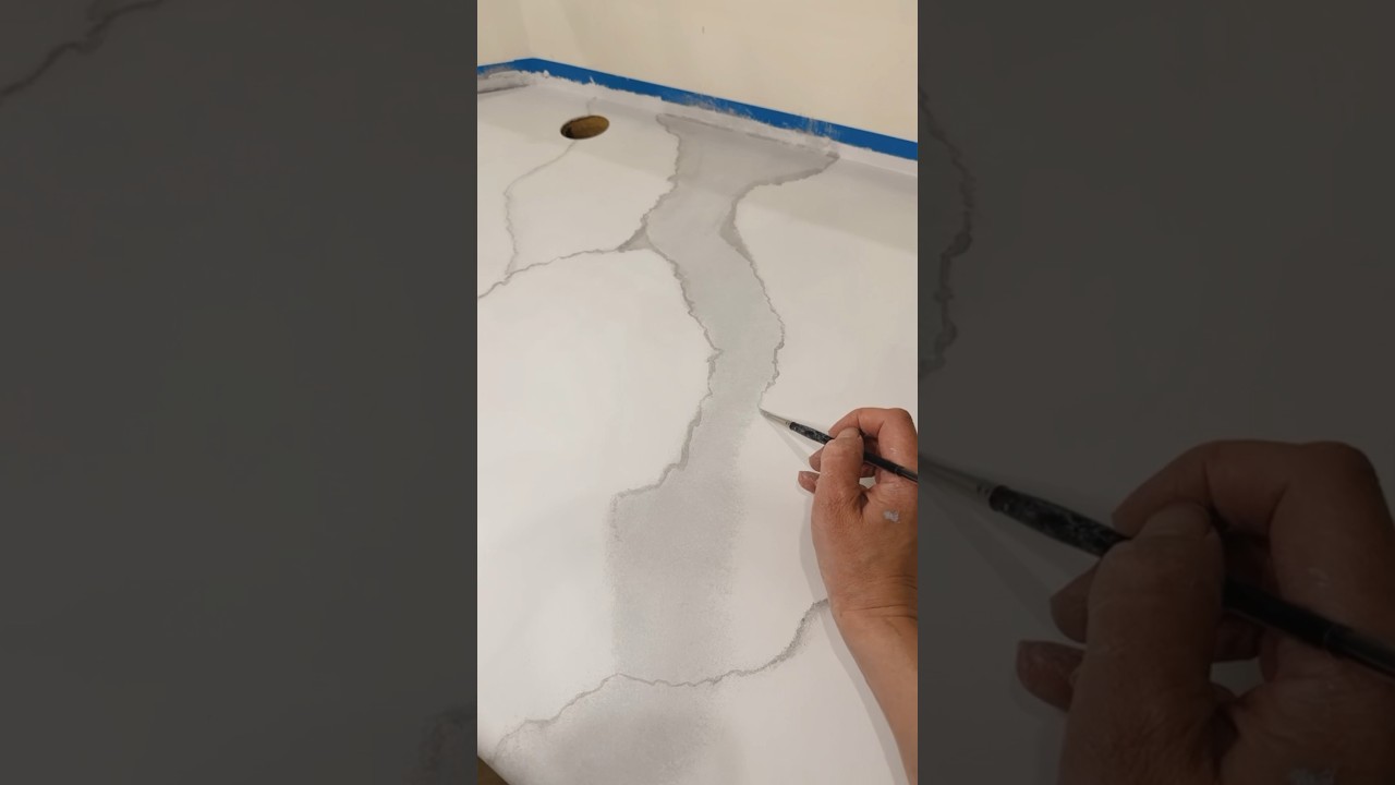 Краска для столешницы из искусственного мрамора и эпоксидная смола #diyhome #countertopepoxy #diy...