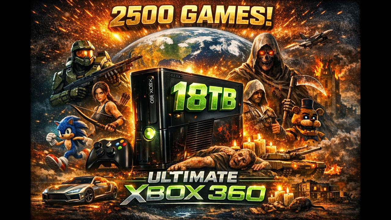 😲 OMG ! 2500 GAMES  !!! DÜNYADA TEK 18 TB.Xbox 360 (A-D)